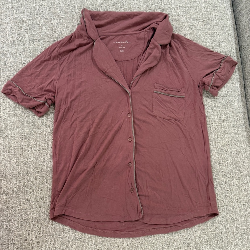Aurora Sleep & Lounge Comfy Knit Short Sleeve and Short Pajama - Picture 2 of 10